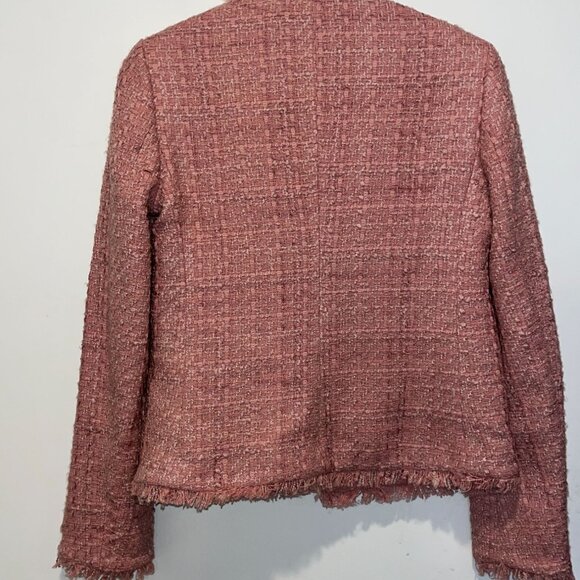 NWT Express Pink Tweed Blazer Jacket Size Small S Womens - Picture 7 of 10